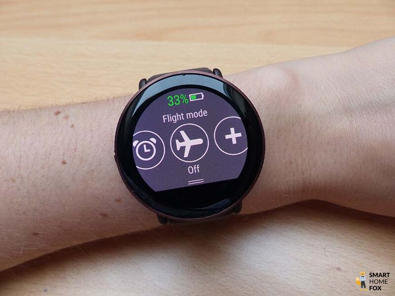 Man sieht die Schnelleinstellungen der Polar Ignite 3.